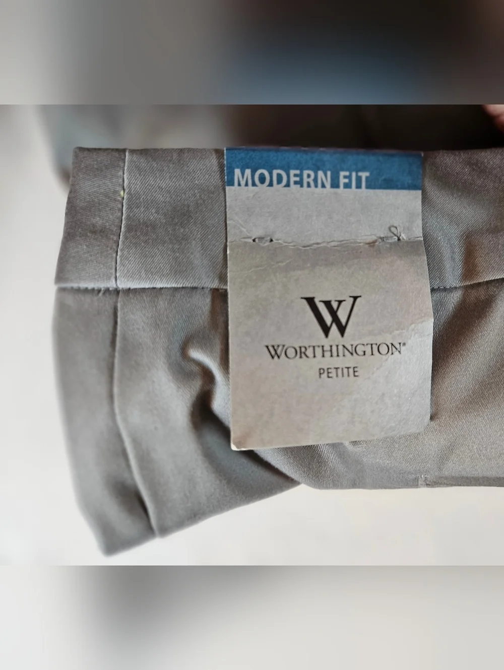 NWT Worthington Womens Petite Gray Modern Fit Bermuda Front Pleat Shorts Size 4P